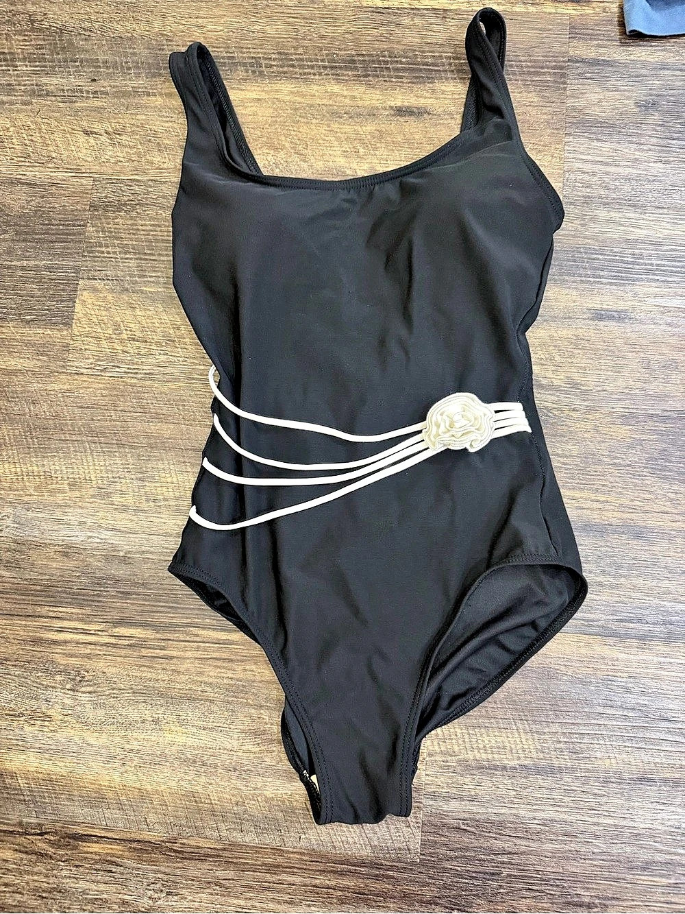 It Figures! Black & White One-Piece Swimsuit Size 10